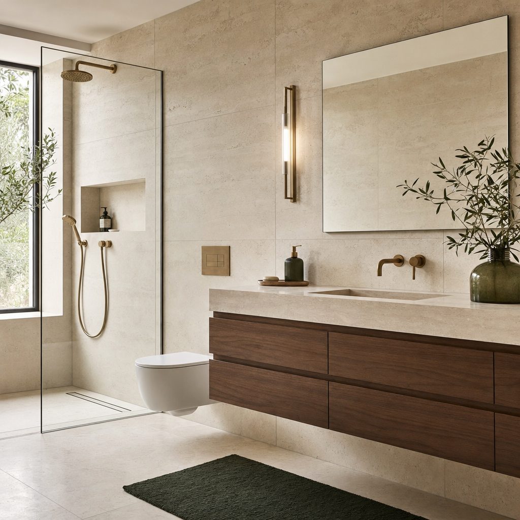 Bathroom renovation and tiling in a Dubai home (illustrative)